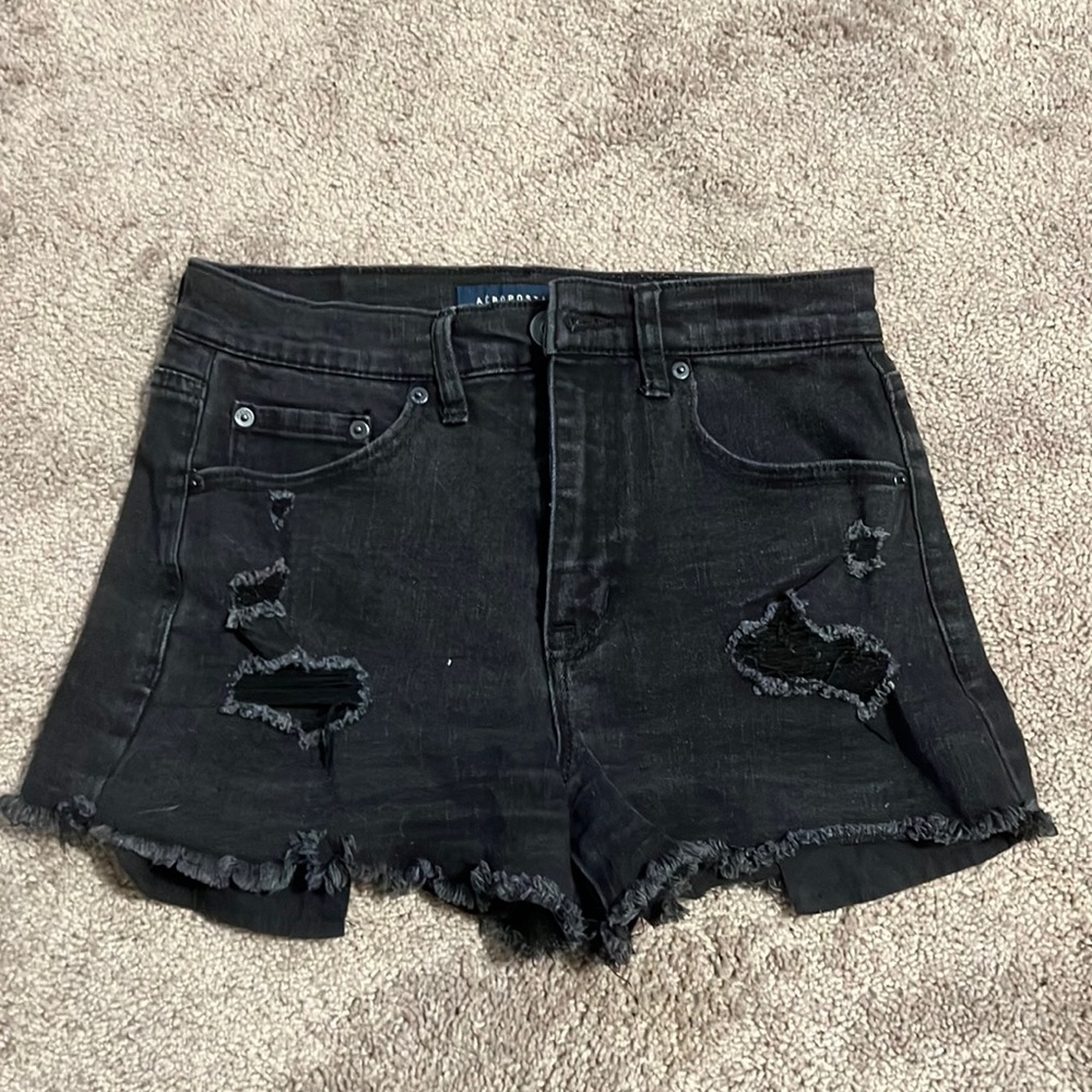 Aeropostale black jean shorts